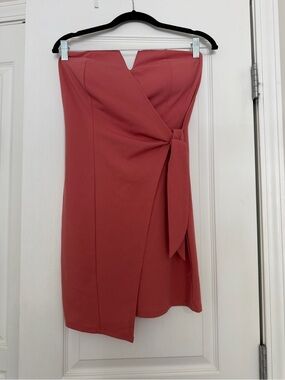 Willow and Root pink strapless dress with tie detail, size S